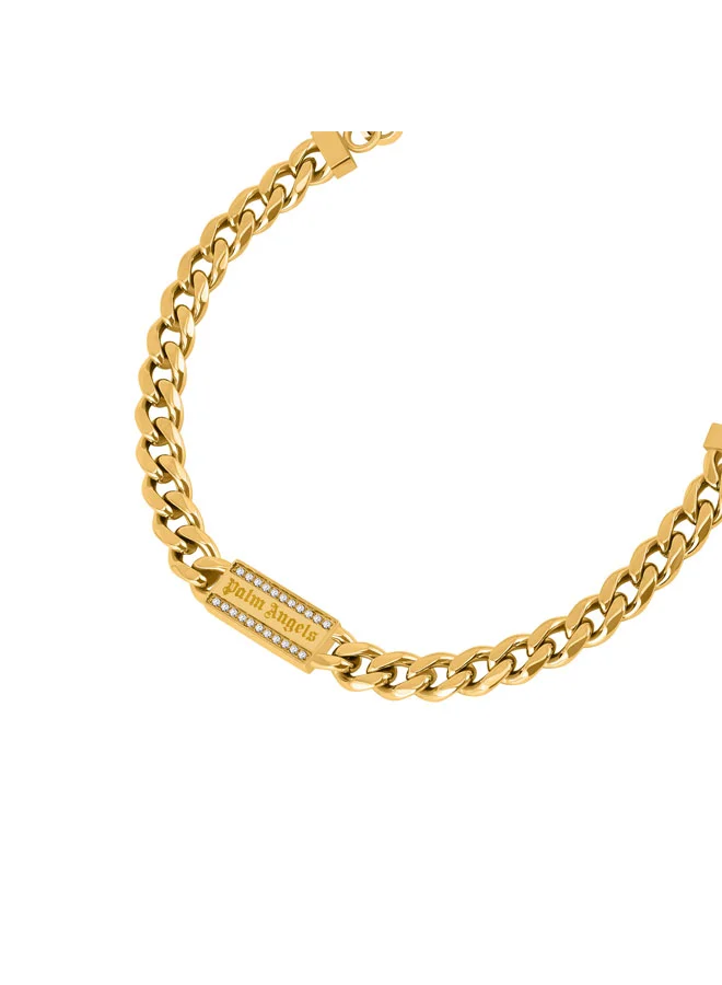 بالم انجلز Arlet Yellow Gold Plated Stainless Steel Curb Chain Bracelet for Women