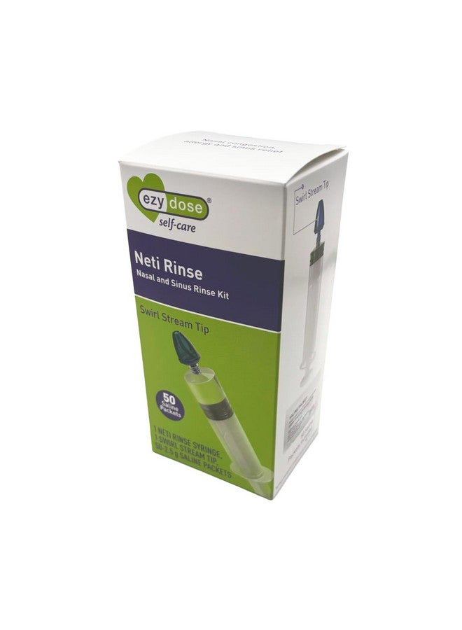 Ezy Dose Sinus and Allergy Relief Syringe | Nose Rinse for Home or Travel | Includes 50 Saline Packets - Image 2