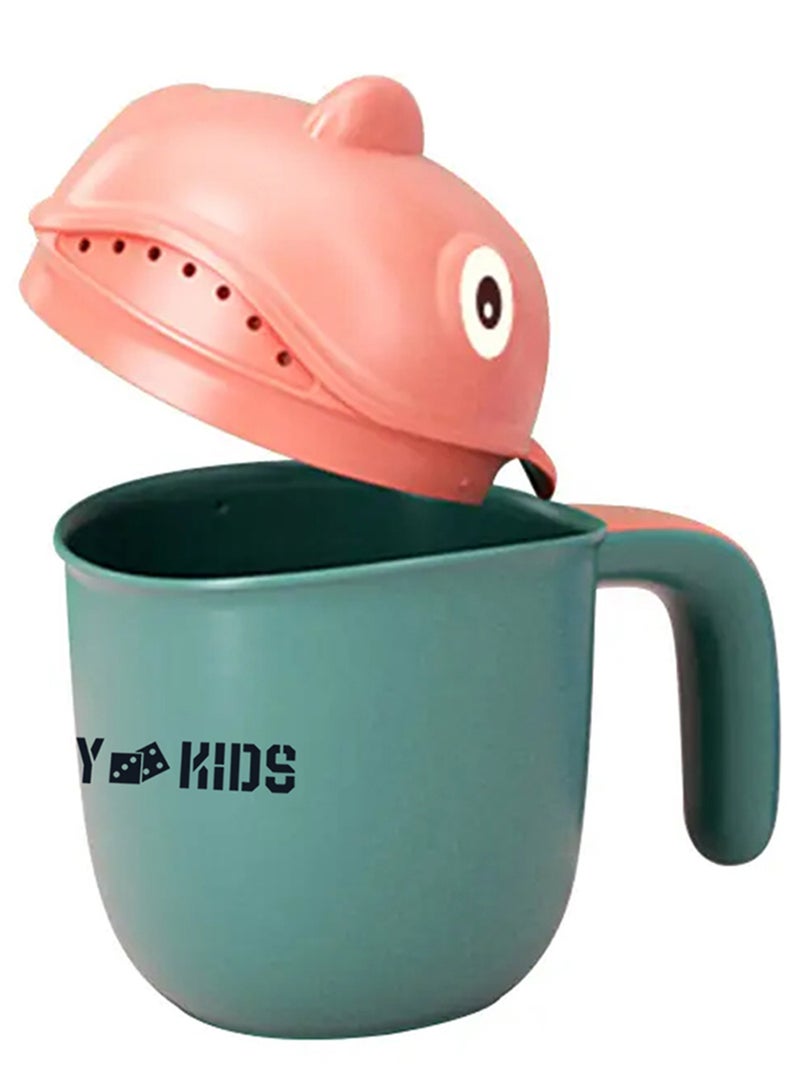 Eazy Kids كوب استحمام وشطف شامبو بيبي هيد - أخضر، 500 مل - Image 1