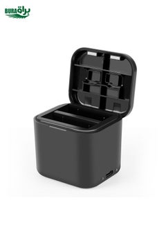 For Insta360 Ace Pro 2 / Pro 1 / Ace PULUZ Battery Charging Box Battery & Memory Card Storage Case (Black)