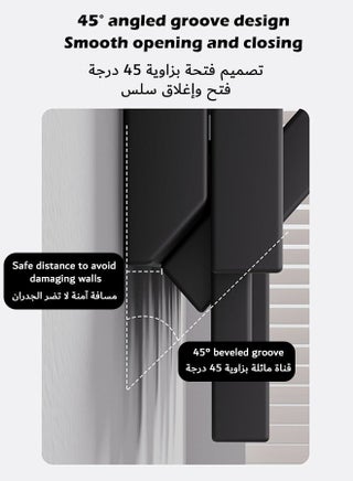 خطاف خشبي، حامل معاطف بيانو مزخرف مثبت على الحائط، رف خطافات قابل للطي 8 خطافات، فن جداري، حامل حائط يحمل بسهولة جميع معاطفك أو مفاتيحك أو حقائبك، مثالي لغرفة المعيشة، غرفة النوم، المدخل، الخزانة، خلف الباب (أسود) - view 2