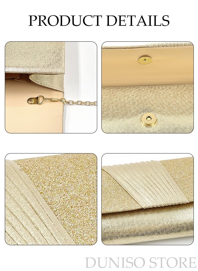 Women Shiny Glitter Evening Clutch Crossbody Bag Envelope Handbag Chain Purse for Wedding Formal Cocktail Party - pzsku/ZABA47FA6966043A10C44Z/45/_/1695134351/9f576a0a-bb41-4962-87d2-229b062351cf