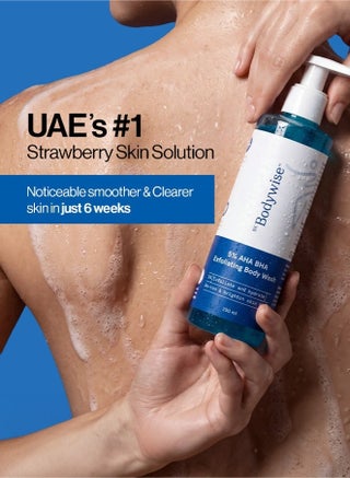 Be Bodywise 5% AHA BHA Exfoliating Body Wash 250ml | For Body Acne, Strawberry Skin, De-Tan | Infused with 3% Lactic Acid, 1% Salicylic Acid, 1% Glycolic Acid | Non-Drying, Paraben Free - view 2