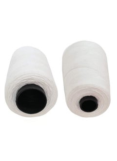 Embroiderymaterial EmbroideryMaterial White Polyester and Cotton Embroidery Thread, Sewing Threads, Thread for Craft, Stitching Thread, White Thread, Thread for Sewing, Threads for Sewing Machine (2 Rolls, 450 Meters)  - Image 2