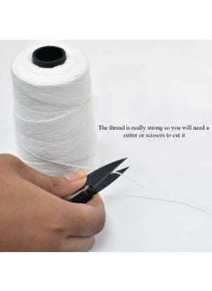 Embroiderymaterial EmbroideryMaterial White Polyester and Cotton Embroidery Thread, Sewing Threads, Thread for Craft, Stitching Thread, White Thread, Thread for Sewing, Threads for Sewing Machine (2 Rolls, 450 Meters)  - Image 4
