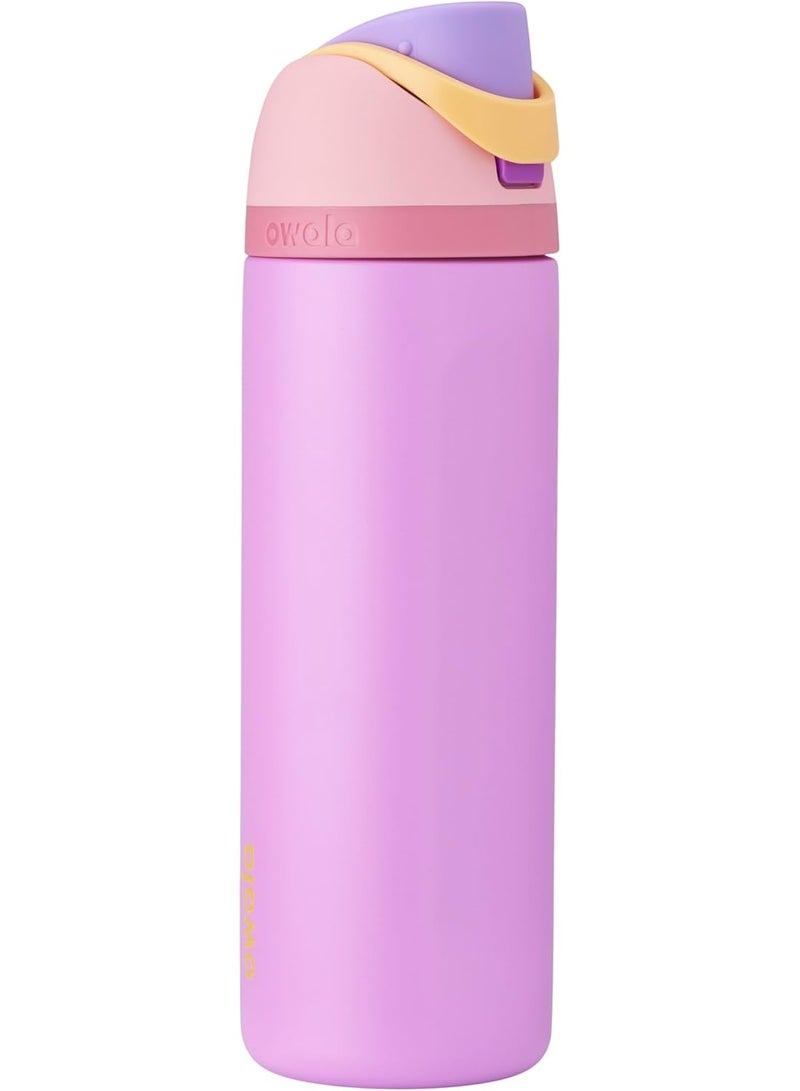 Owala Disney Princess FreeSip Insulated Stainless Steel Water Bottle with Straw and Sticker for Sports and Travel, BPA-Free Sports Water Bottle, 24 oz, Rapunzel - Image 2