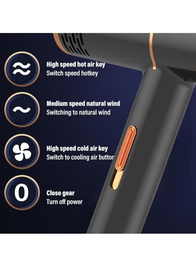 دينكس مجفف شعر سريع الجفاف ومنخفض الضوضاء، مجفف شعر ساخن وبارد، أداة احترافية للعناية بالشعر في الصالونات وتصفيف الشعر - Image 3