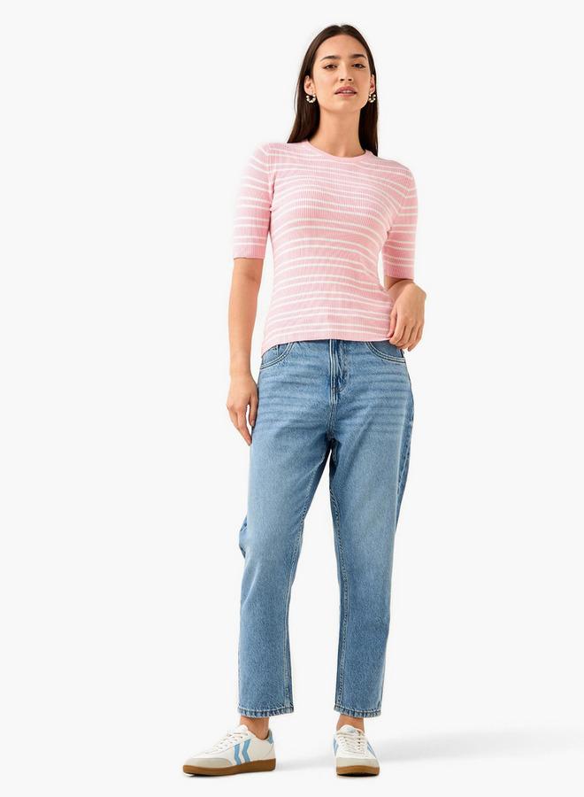 Splash FAV Striped Crew Neck Sweater - Image 2
