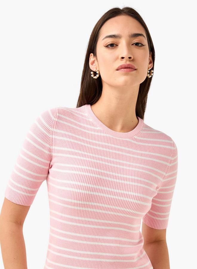 Splash FAV Striped Crew Neck Sweater - Image 5