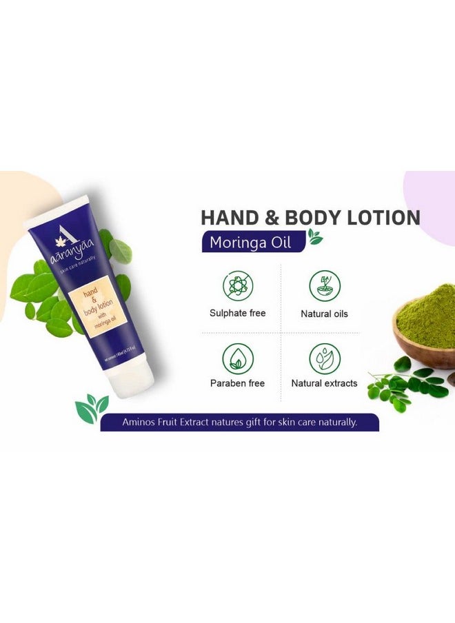 Aaranyaa Aaranyaa Hand & Body Lotion (140ml) to Nourish Dry Skin with Plan Moisturizer Moring Oil, Ashwagandha & Brahmi Extract For Deep Moisturization and Hydratiion - Paraben Free  - Image 5