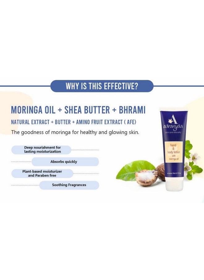 Aaranyaa Aaranyaa Hand & Body Lotion (140ml) to Nourish Dry Skin with Plan Moisturizer Moring Oil, Ashwagandha & Brahmi Extract For Deep Moisturization and Hydratiion - Paraben Free  - Image 2