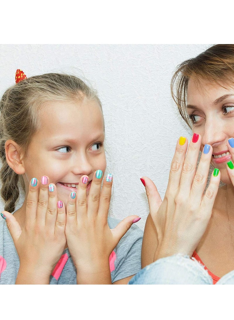 SYOSI Kids Press on Nails Children, 120 Pieces Fake Artificial Tips Girls Full Cover Short False Fingernails for Decoration  (Lovely Pattern) - Image 3