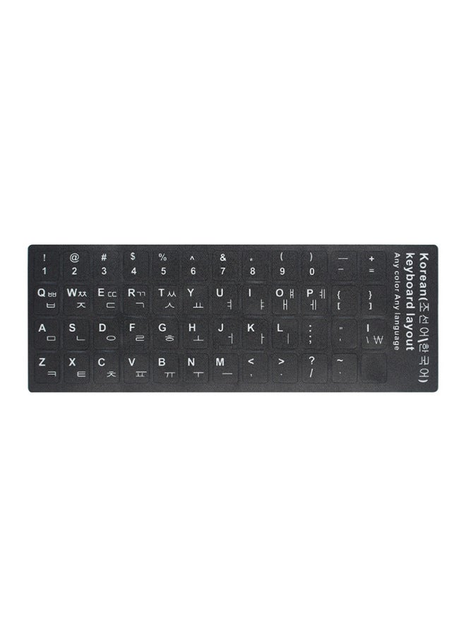 Notebook Keyboard Sticker Button Sticker Desktop Computer Notebook Universal Word Sticker Five Pen Korean Cang Xie Zhuyin-Color:Thai Language-Size:Frosted White Background With Black Characters (opp Packaging)  - Image 4