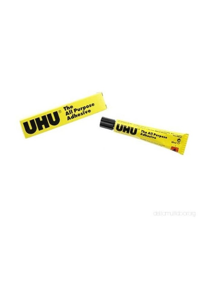 UHU All Purpose Adhesive, 20 ml Yellow/Black Pack Of 2  - Image 3