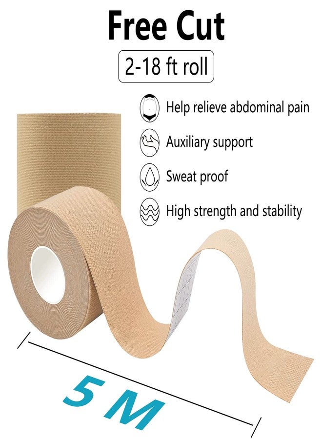 Duuous Pregnancy Tape Maternity Belly Support Tape Women, Spider Tape Pregnancy, Belly Support Tape, Pain & Strain Relief Belt, Pregnancy Gifts for Women 18 Ft Roll, 2 Rolls - Image 2