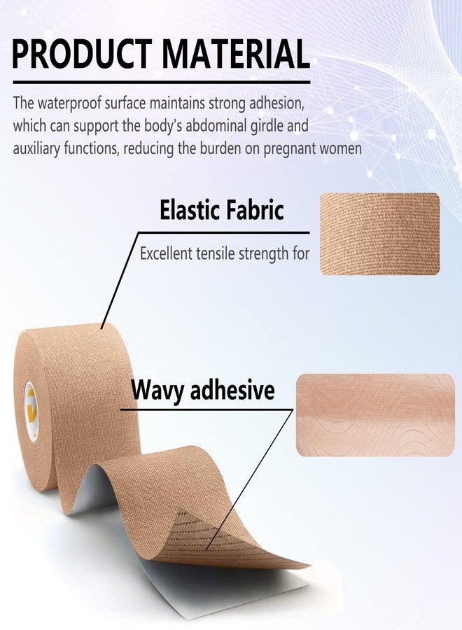 Duuous Pregnancy Tape Maternity Belly Support Tape Women, Spider Tape Pregnancy, Belly Support Tape, Pain & Strain Relief Belt, Pregnancy Gifts for Women 18 Ft Roll, 2 Rolls - Image 4