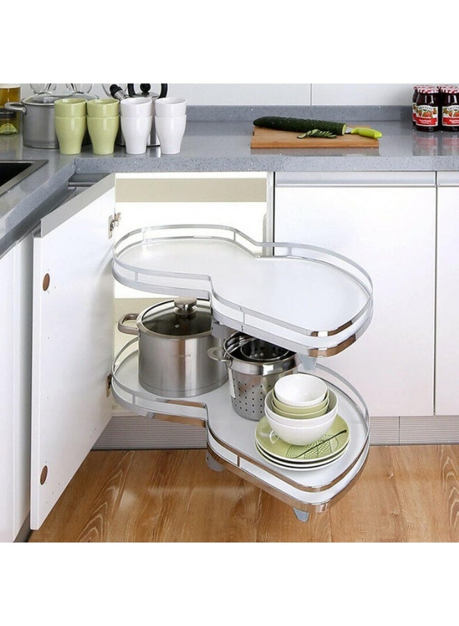 Zeeco Kitchen Cabinet Blind Corner Pullout Organiser for 900mm Cabinet, 2 Tiers, Soft Close, Right Handed - Image 1