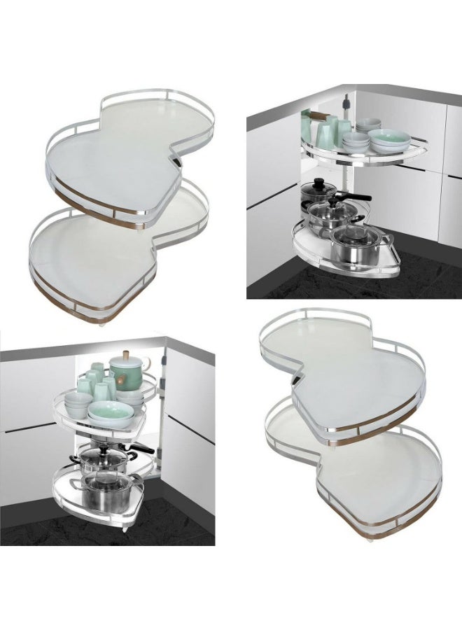 Zeeco Kitchen Cabinet Blind Corner Pullout Organiser for 900mm Cabinet, 2 Tiers, Soft Close, Right Handed - Image 3
