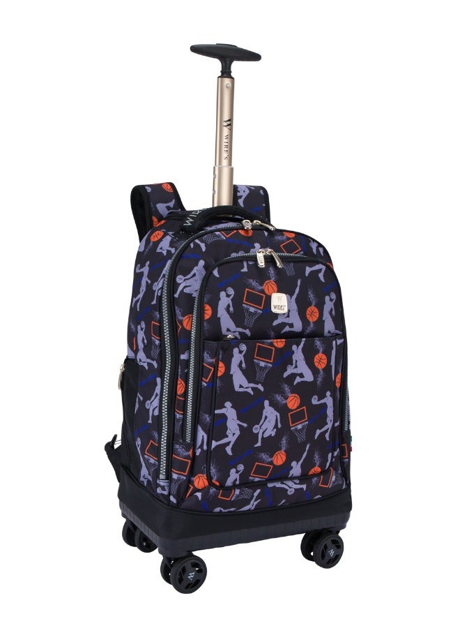 Wires 3 Piece Kids School Trolley Bag laptop compartment 4 Wheels With Lunch bag & Pencil Case - Image 2