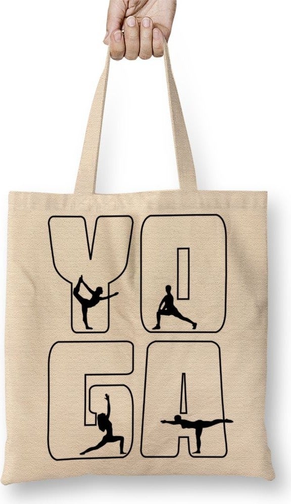 Baskı Dükkanı Print Shop Yoga Logo Tote Bag Long Handle