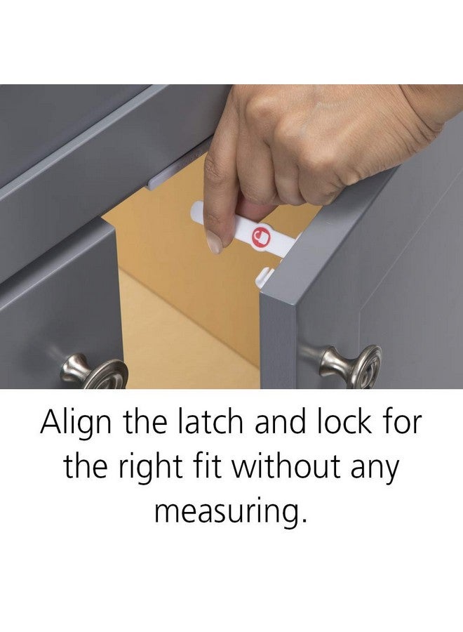 Safety 1st Adhesive Cabinet 8 Piece Latch, White - Image 2