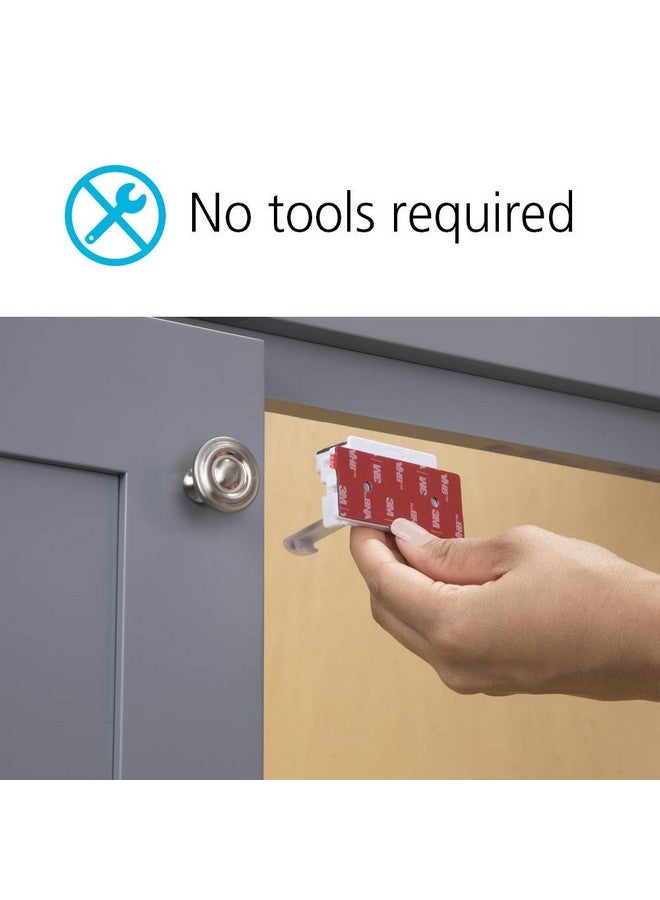 Safety 1st Adhesive Cabinet 8 Piece Latch, White - Image 4