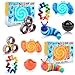 Cevioce 10Pcs Fidget Toys Adults PackStocking Stuffers for Teens Boys GirlsAutism Sensory Toys with Fidget Spinner Slug Magnetic RingsSquishy Fidget Toys ADHD Stress ReliefParty Favor for KidBO - Image 2
