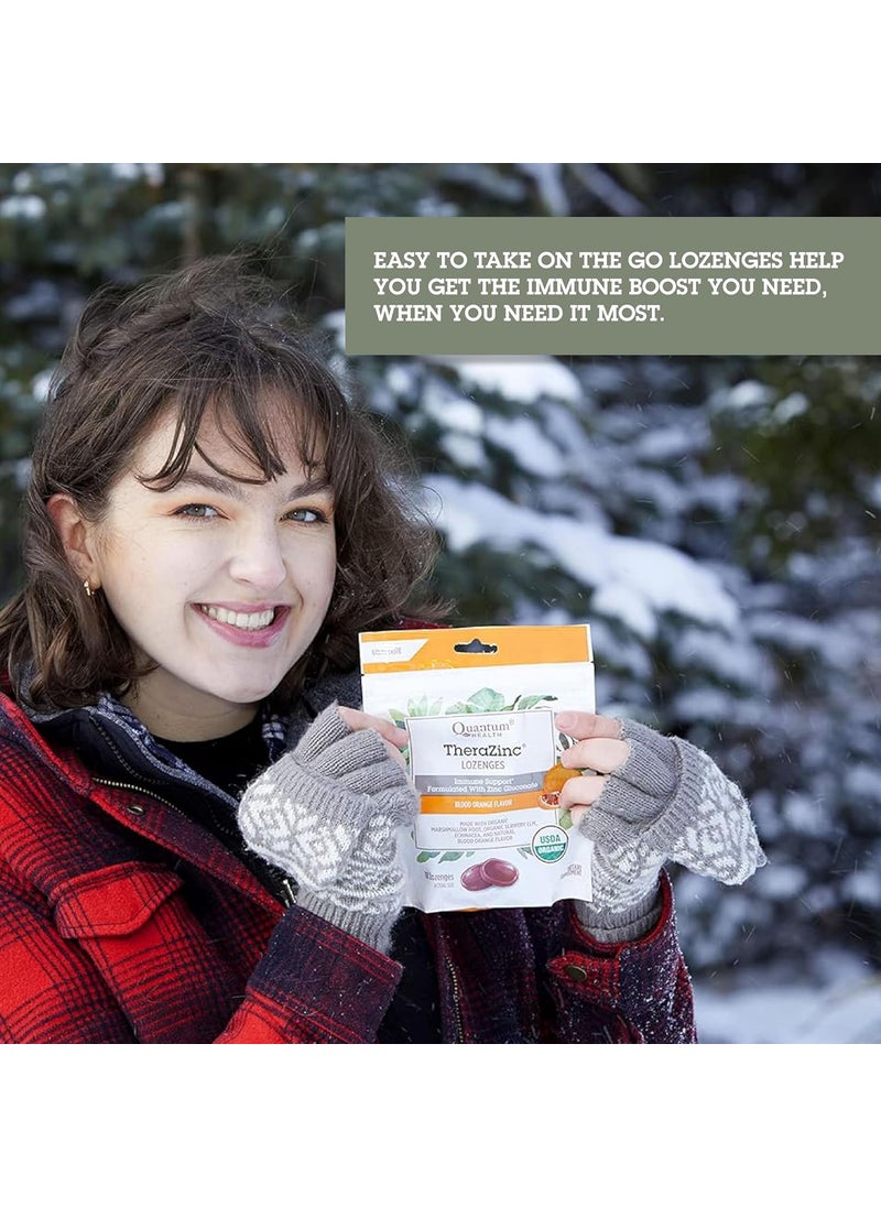 Quantum Quantum Health TheraZinc USDA Organic Blood Orange Zinc Lozenges For Adults and Kids For Immune System Support Individually Wrapped  Bagged 18 Ct  - Image 5