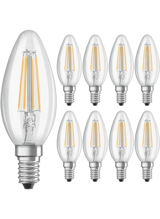 Osram LED Bulb E14 Filament Warm White 2700K 4W Classic B 40 Clear Light Non Dimmable Pack Of 10 - Image 1