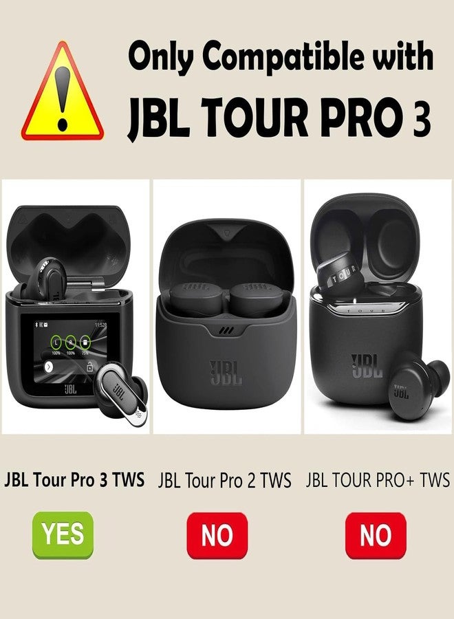 EasyBee [2 Pack] easyBee Case Compatible with JBL Tour Pro 3 Charging Cover, with 2 Keychain and Anti-Lost Strap, Soft Liquid Silicone Ultra Thin Shockproof Protective Kit - Black and Blue - Image 2