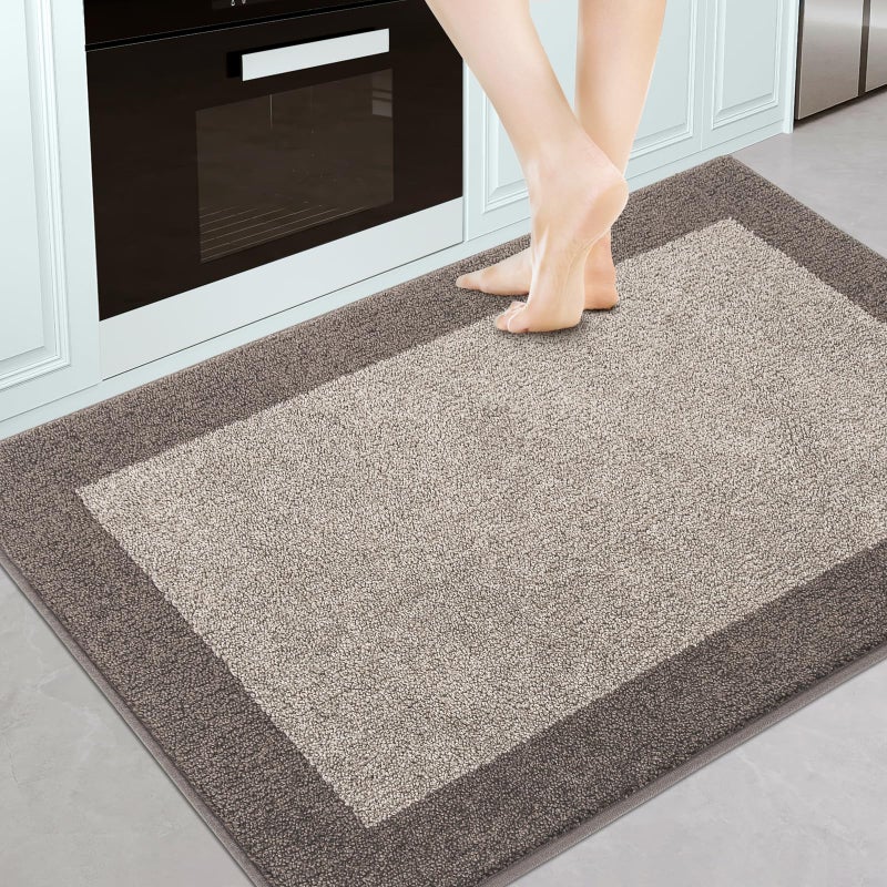DOMUSTEX Machine Washable Kitchen Rug 32" x 48", Non Slip Indoor Door Rug, Absorbent Entrance Runner Rug for Bedroom, Hallway, Bathroom, Floor - Image 1