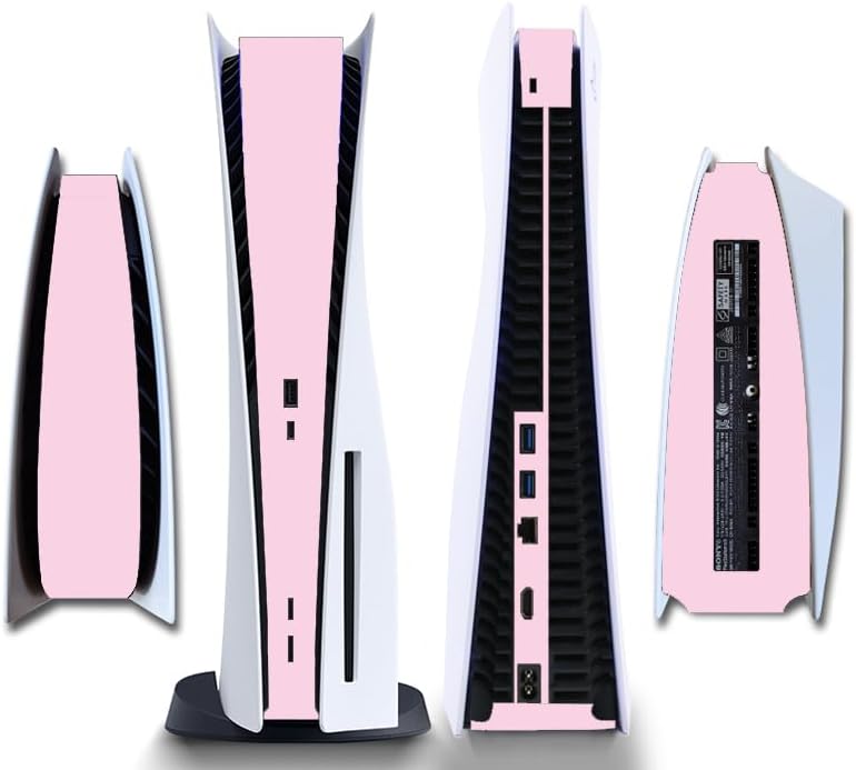 IFEEHE Side Protective Film Sticker PS5 Disk Edition Skin Sticker Decal Cover for PS5 Console (Light Pink) - Image 1