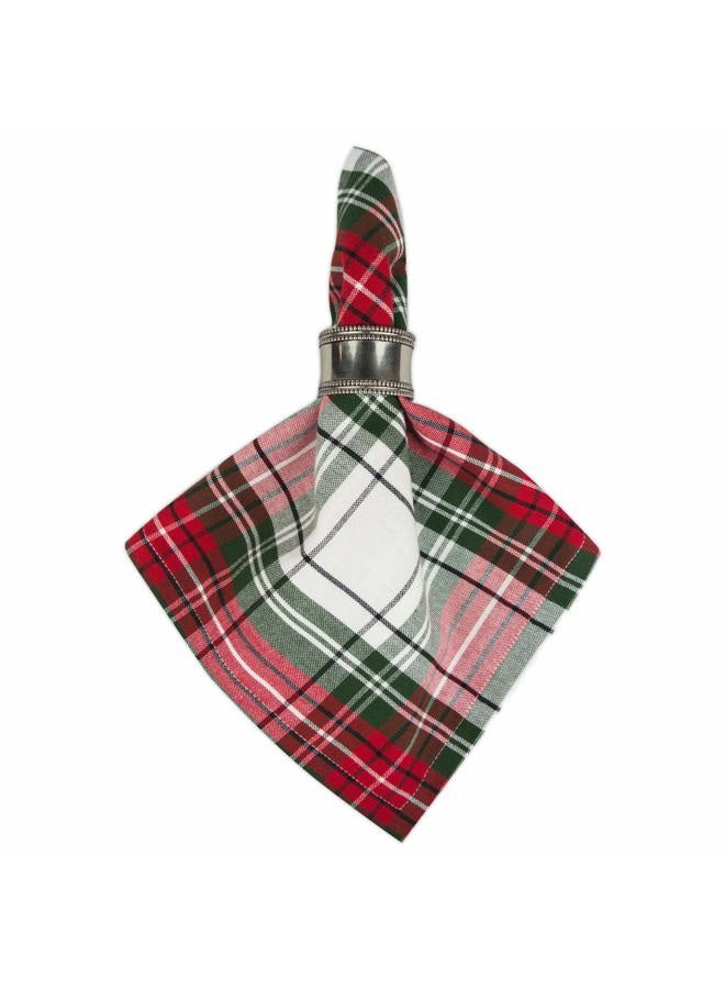 DII Tartan Plaid Collection Holiday Dining Table & Kitchen Décor, Christmas Napkin, 20x20, Red, Green & White, 6 Piece - Image 2
