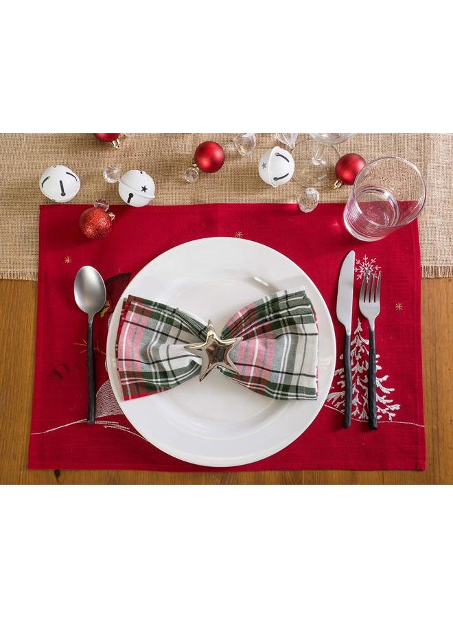 DII Tartan Plaid Collection Holiday Dining Table & Kitchen Décor, Christmas Napkin, 20x20, Red, Green & White, 6 Piece - Image 4