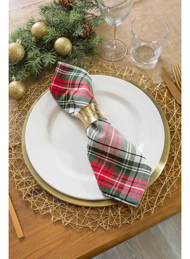 DII Tartan Plaid Collection Holiday Dining Table & Kitchen Décor, Christmas Napkin, 20x20, Red, Green & White, 6 Piece - Image 5