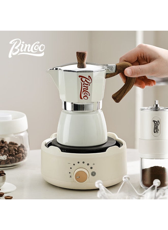 Bincoo Moka Pot Coffee Maker Set With Small Electric Stove For Home Use Italian Hand Drip Coffee Pot Utensil - Image 2