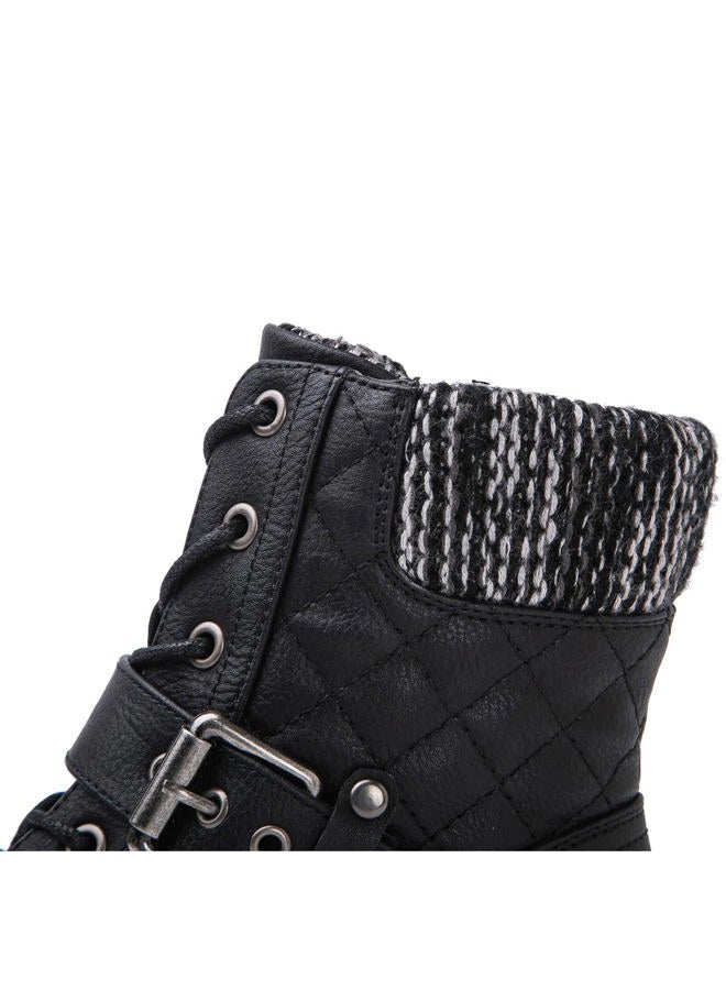 GLOBALWIN Women's 2102 Black Ankle Booties Fashion Combat Boots 9M - Image 2