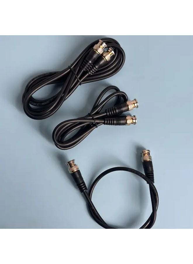 53 سم كابل BNC ذكر إلى ذكر أسود أمتداد كاميرا الأمن CCTV AHD محوري - Image 2