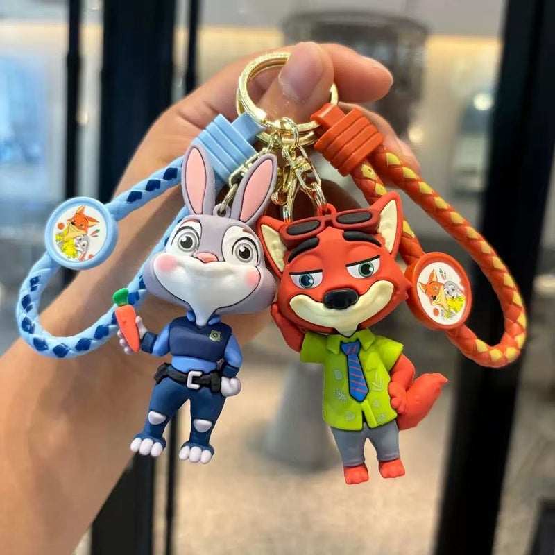 Zootopia Keychain Pendant Cute Judy Nick Car Key Chain Pendant - Image 3