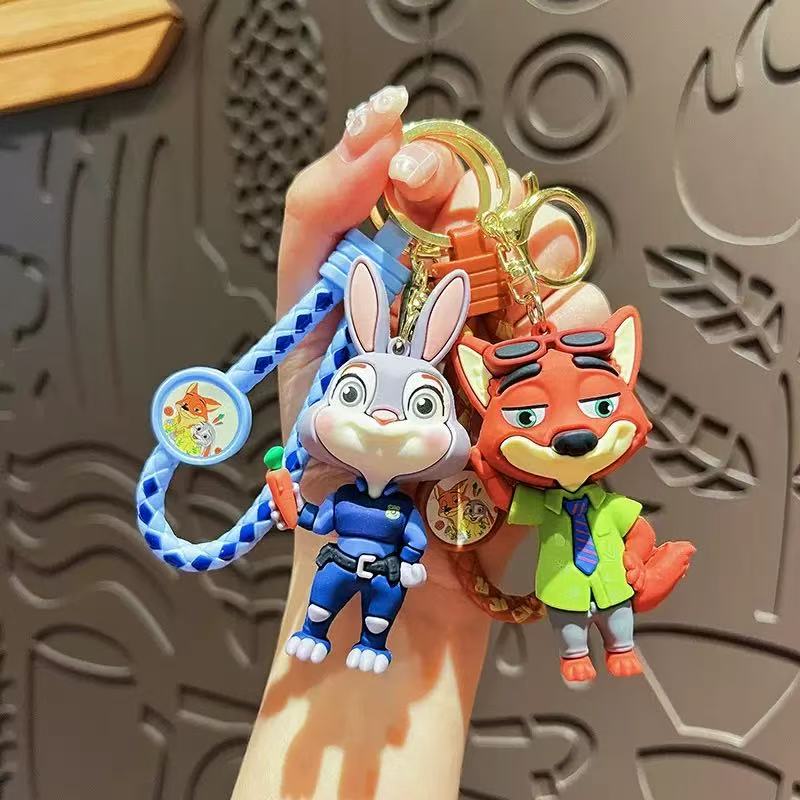 Zootopia Keychain Pendant Cute Judy Nick Car Key Chain Pendant - Image 2