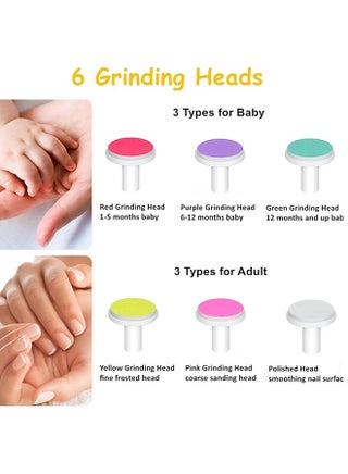 Electric Baby Nail File With 6 Different Heads - view 4