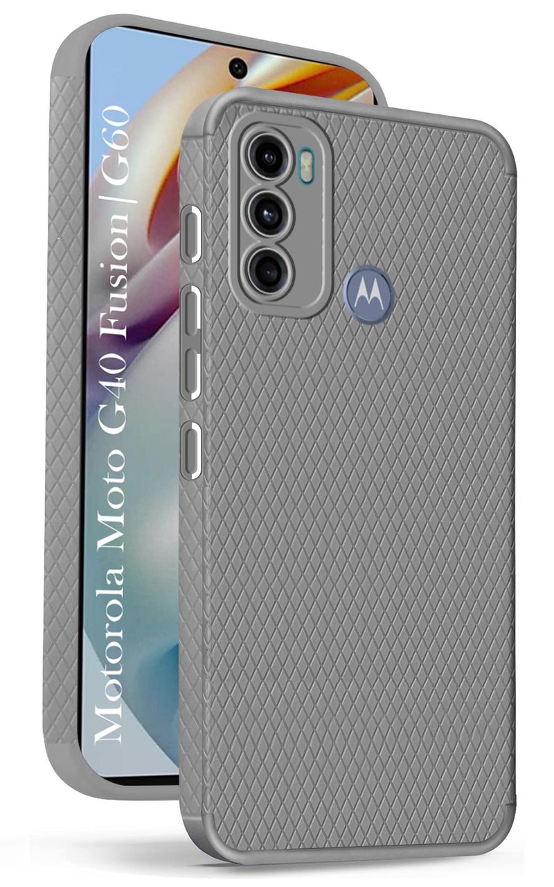 Jkobi Back Cover Case for Motorola Moto G40 Fusion | G60 (Liquid Silicone | Side Grip | Camera Protection) - Image 1