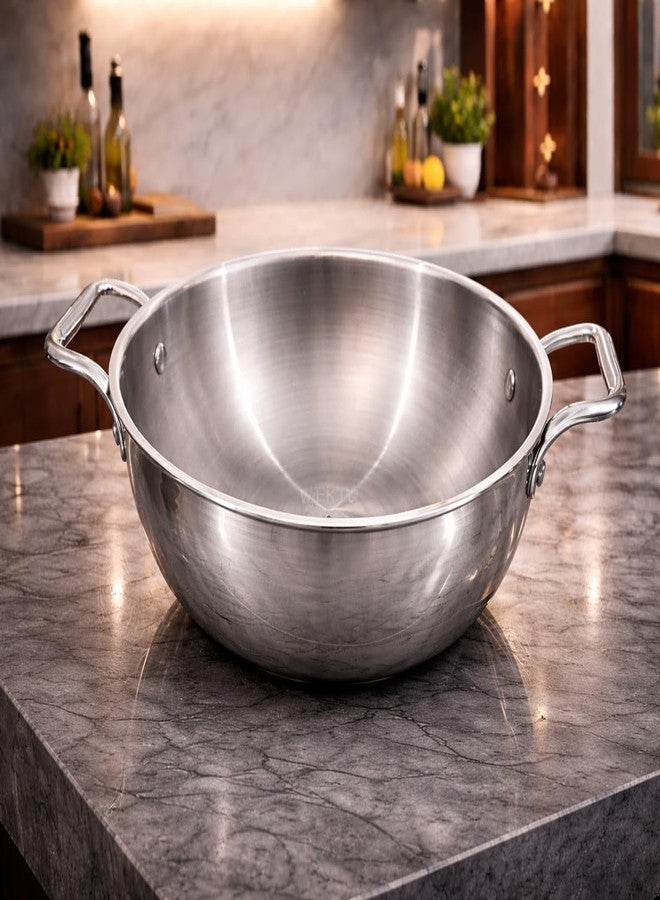 WEKTU Triply Stainless Steel Kadhai, 28 cm Diameter, 4.5 Litre Capacity, 3-Ply Construction with Aluminium Core, Induction Compatible - Image 1