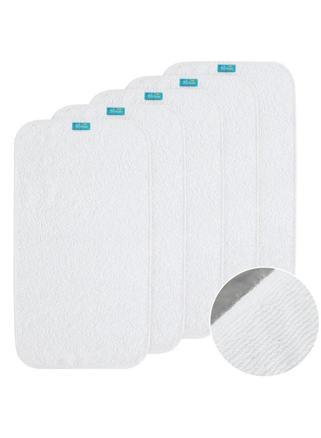 Biloban Changing Pad Liner 5 Count, Waterproof Larger Changing Pad Cover 28" X 15", Cotton Terry, Absorbent & Skin-Friendly Changing Pad Liners (Solid Improved Thickness) - Image 1