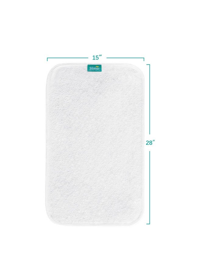 Biloban Changing Pad Liner 5 Count, Waterproof Larger Changing Pad Cover 28" X 15", Cotton Terry, Absorbent & Skin-Friendly Changing Pad Liners (Solid Improved Thickness) - Image 3