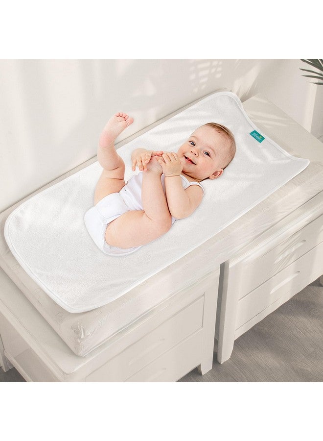 Biloban Changing Pad Liner 5 Count, Waterproof Larger Changing Pad Cover 28" X 15", Cotton Terry, Absorbent & Skin-Friendly Changing Pad Liners (Solid Improved Thickness) - Image 4