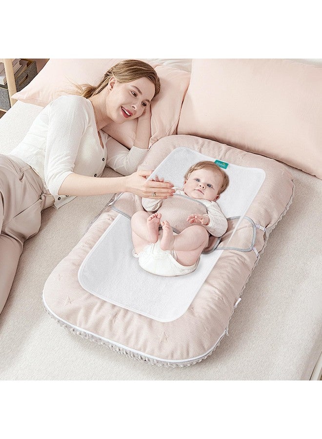 Biloban Changing Pad Liner 5 Count, Waterproof Larger Changing Pad Cover 28" X 15", Cotton Terry, Absorbent & Skin-Friendly Changing Pad Liners (Solid Improved Thickness) - Image 5