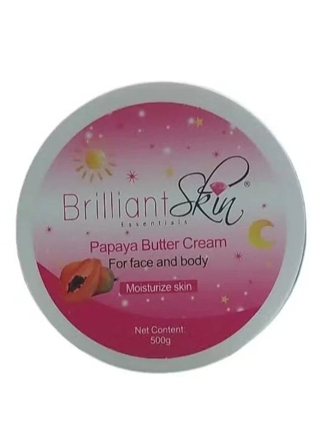 Brilliant Skin Papaya Butter Cream For Face And Body Moisturize Skin  500g  - Image 2