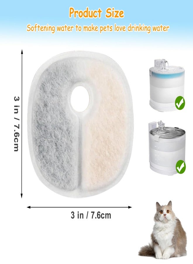 OUPUSES 16 Pack Replacement Filters for E1/E1+ Pumpless Cat Water Fountain, Triple Layer Filtration System with Activated Carbon & Ion Exchange Resin, 1 Year Supply for 2L/67oz Pet Fountain - Image 2