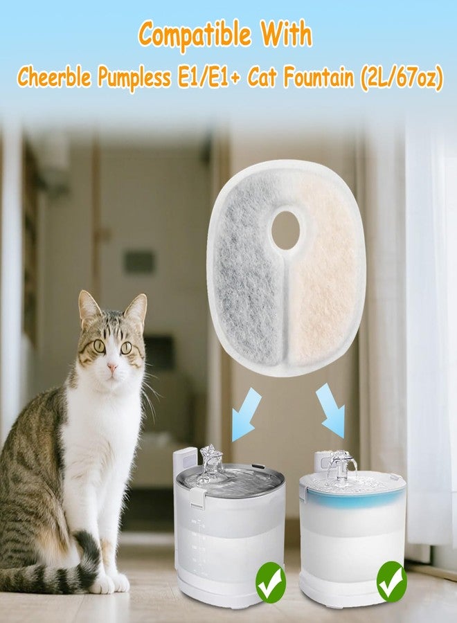 OUPUSES 16 Pack Replacement Filters for E1/E1+ Pumpless Cat Water Fountain, Triple Layer Filtration System with Activated Carbon & Ion Exchange Resin, 1 Year Supply for 2L/67oz Pet Fountain - Image 3